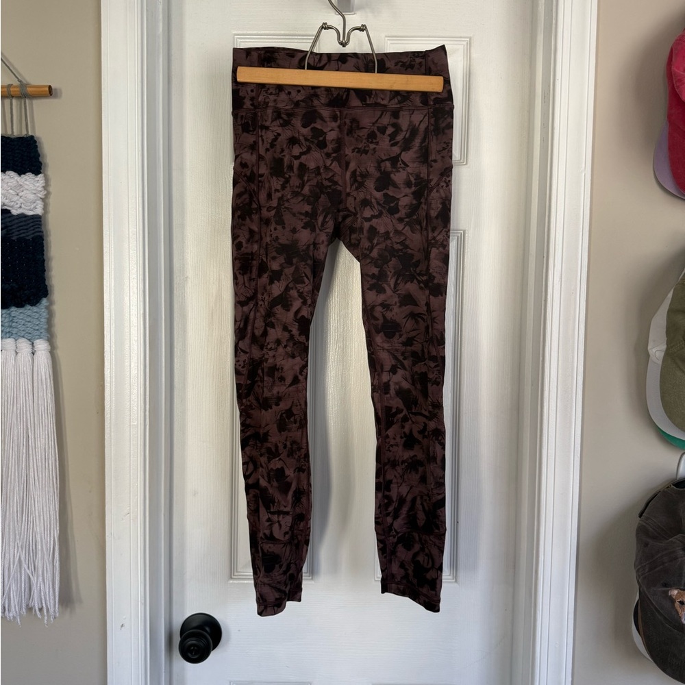 Lululemon Align High-Rise Crop Leggings – Diamond Dye Cassis Black – Size 6